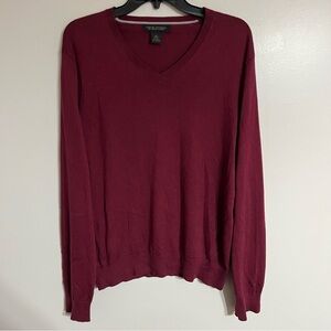 Banana Republic Burgundy V-Neck Sweater